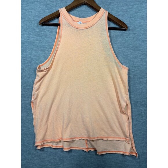 Free People Movement Womens Tank M Peach Sleeveless Top Lightweight Activewear - Picture 1 of 5